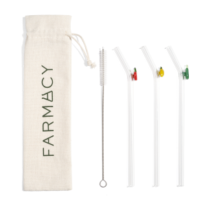 Fruitful Sips Glass Straw Set