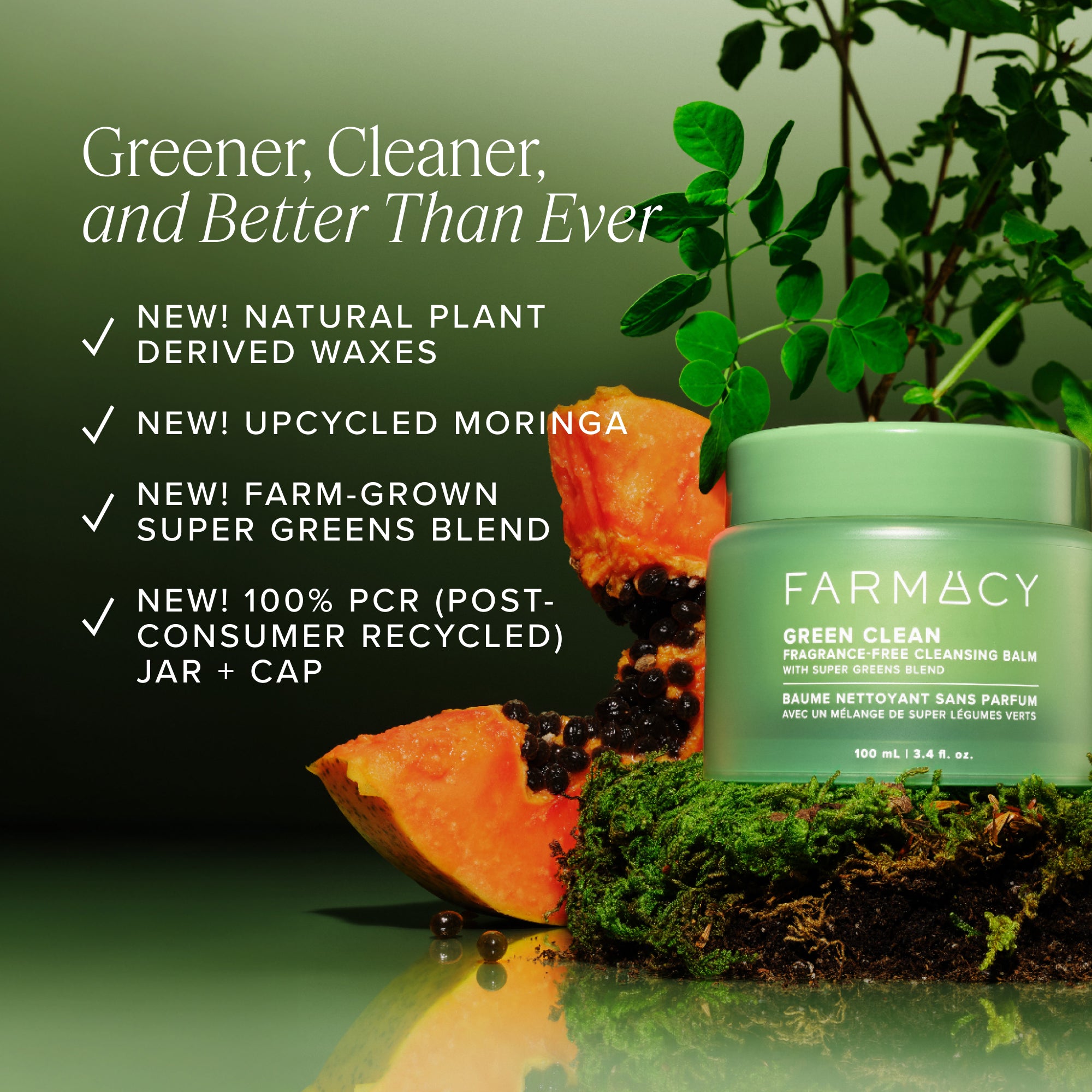 Green Clean Fragrance-Free Cleansing Balm Trial Size - Image 9